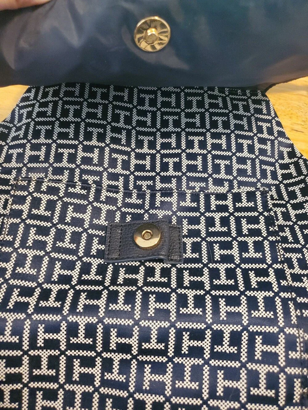 Tommy Hilfiger Navy Snap Backpack